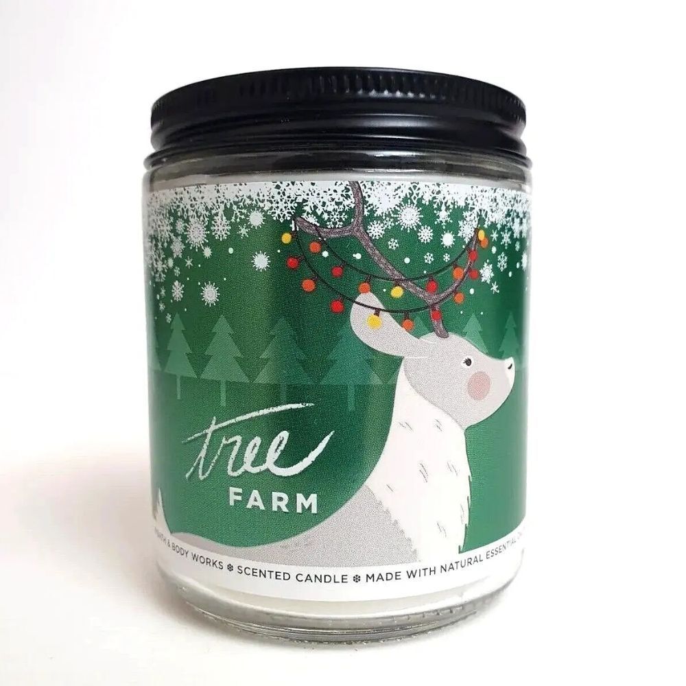 Bath & Body Works Tree Farm Single Wick Scented Jar Candle 7 oz